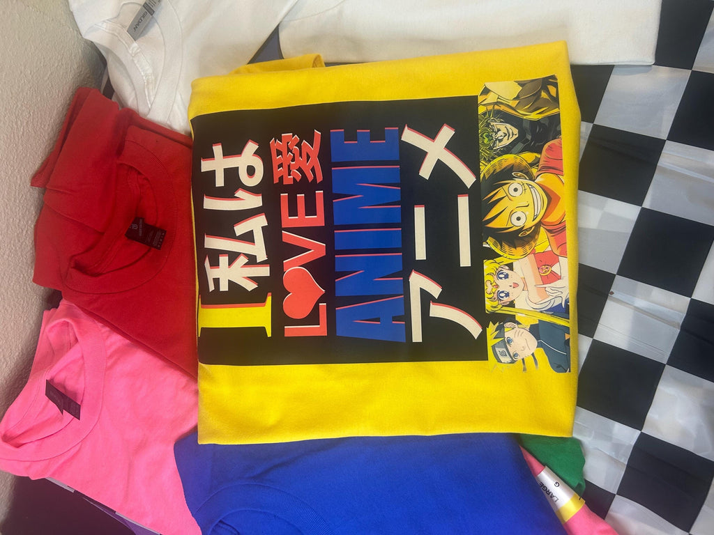 Anime Graphic Tee | Japanese Text, Y2K Streetwear